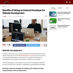 Benefits of Hiring an Internet Developer for Website Development - Dubai Ent