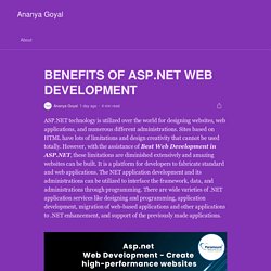 Benefits of Getting Best Web Development in ASP.NET to Build Web Solutions