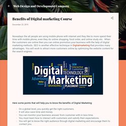 Benefits of Digital marketing Course