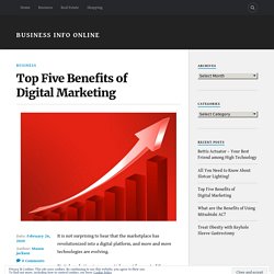 Top Five Benefits of Digital Marketing