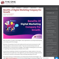 Benefits of Digital Marketing Company