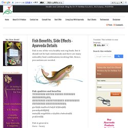 Fish Benefits, Side Effects - Ayurveda Details