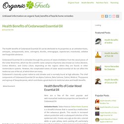 Health Benefits of Cedar Wood Essential Oil