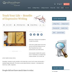 Track Your Life – Benefits of Expressive Writing