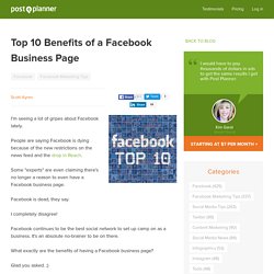 Top 10 Benefits of a Facebook Business Page