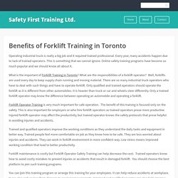 Benefits of Forklift Training in Toronto
