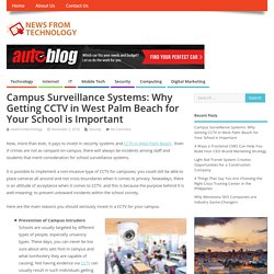 Benefits of Getting CCTV in West Palm Beach for Your School