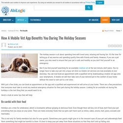 How A Mobile Vet App Benefits You During The Holiday Seasons