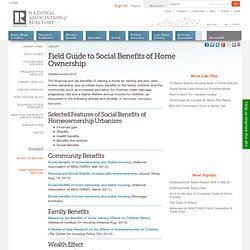 Field Guide to Social Benefits of Homeownership