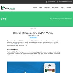 Benefits of Implementing AMP in Website