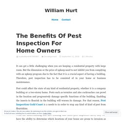 The Benefits Of Pest Inspection For Home Owners
