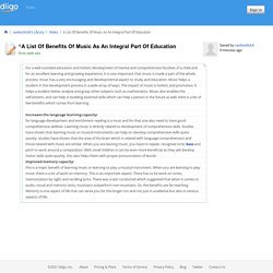 A List Of Benefits Of Music As An Integral Part Of Education