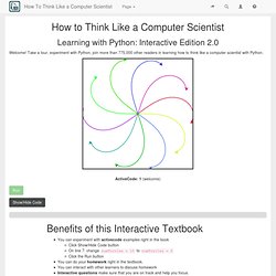 1. The Way of the Program — How to Think Like a Computer Scientist: Learning with Python: Interactive Edition