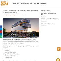 Benefits on investing in premium commercial property by Shree Balaji Skyrise.