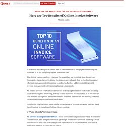 What are the benefits of Online Invoice Software?