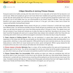 4 Major Benefits of Joining Fitness Classes