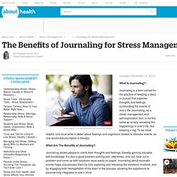 Journaling - The Benefits of Journaling for Stress Management