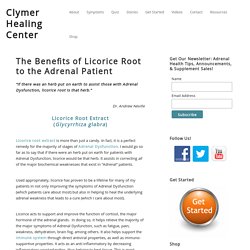 The Benefits of Licorice Root to the Adrenal Patient - Clymer Healing Center