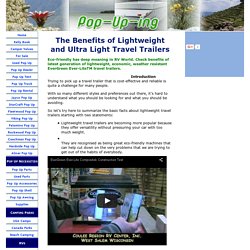 Benefits of Lightweight Travel Trailers