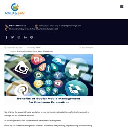 Benefits of Social Media Management for Business Promotion