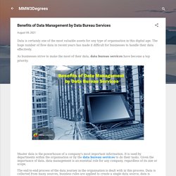 Benefits of Data Management by Data Bureau Services