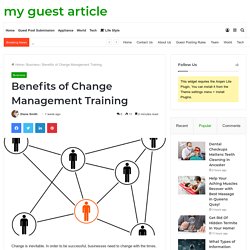 Benefits of Change Management Training