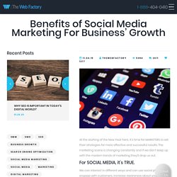 Benefits of Social Media Marketing For Business’ Growth