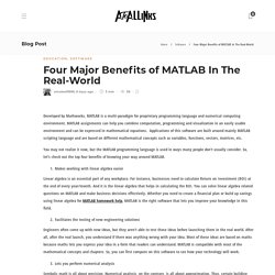 Four Major Benefits of MATLAB In The Real-World - AtoAllinks