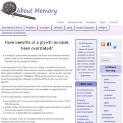 Have benefits of a growth mindset been overstated?