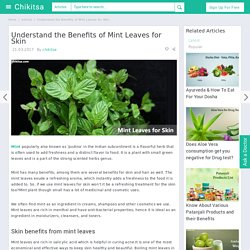 Benefits of Mint Leaves for Skin and Face