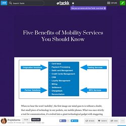 Five Benefits of Mobility Services You Should Know