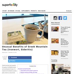Unusual Benefits of Greek Mountain Tea (Ironwort, Sideritis)