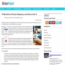 10 Benefits of Power Napping, and How to Do It