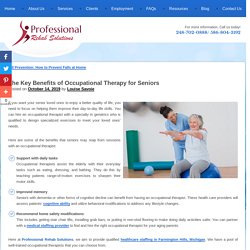 The Key Benefits of Occupational Therapy for Seniors