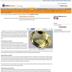 Benefits of Citrine