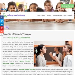 Benefits of Speech Therapy