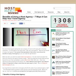 Benefits of Using a Host Agency