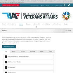 Benefits - Oklahoma Department of Veterans Affairs