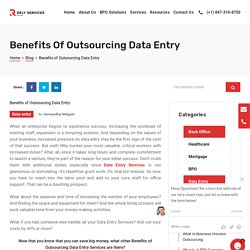 Top Benefits of Outsourcing Data Entry Services