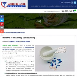 Benefits of Pharmacy Compounding