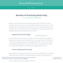Benefits of Practicing Plank Daily