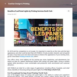 Benefits of Led Panel Lights by Printing Services North York