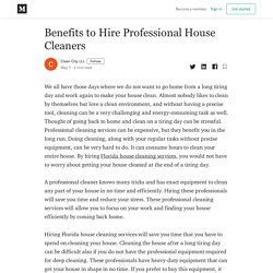 Benefits to Hire Professional House Cleaners - Clean City LLc - Medium