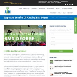 Scope and Benefits of Pursuing BMS Degree
