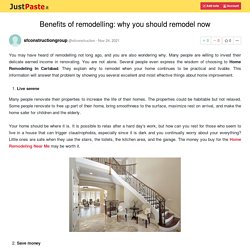 Benefits of remodelling: why you should remodel now