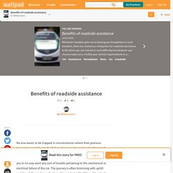 Benefits of roadside assistance