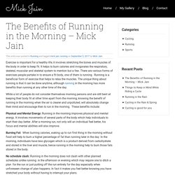 The Benefits of Running in the Morning