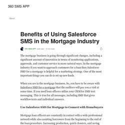 Benefits of Using Salesforce SMS in the Mortgage Industry