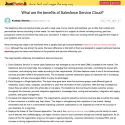 What are the benefits of Salesforce Service Cloud?