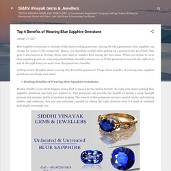 Top 4 Benefits of Wearing Blue Sapphire Gemstone